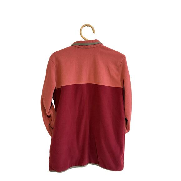 Columbia Benton Springs Coral Red Half-Snap Pullover Fleece Jacket - L - Picture 2 of 5